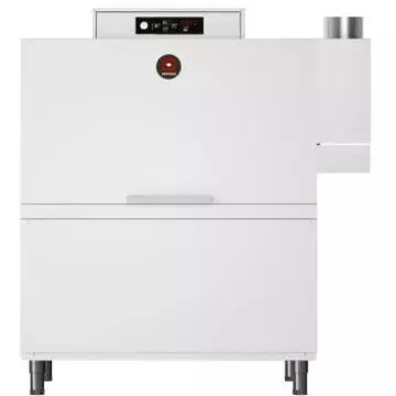 Lave-vaisselle compact à avancement automatique avec hotte d'aspiration